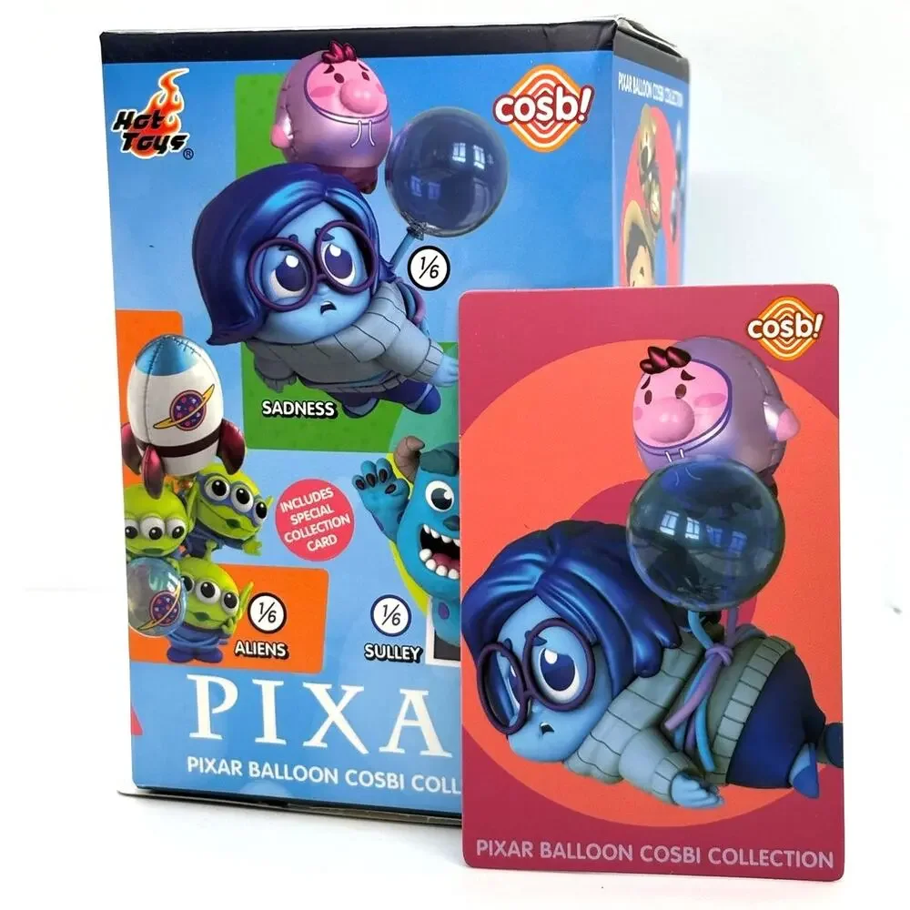Disney x Pixar x Cosbi Hot Toys Balloon Series Collectible Figures, Sadness- New